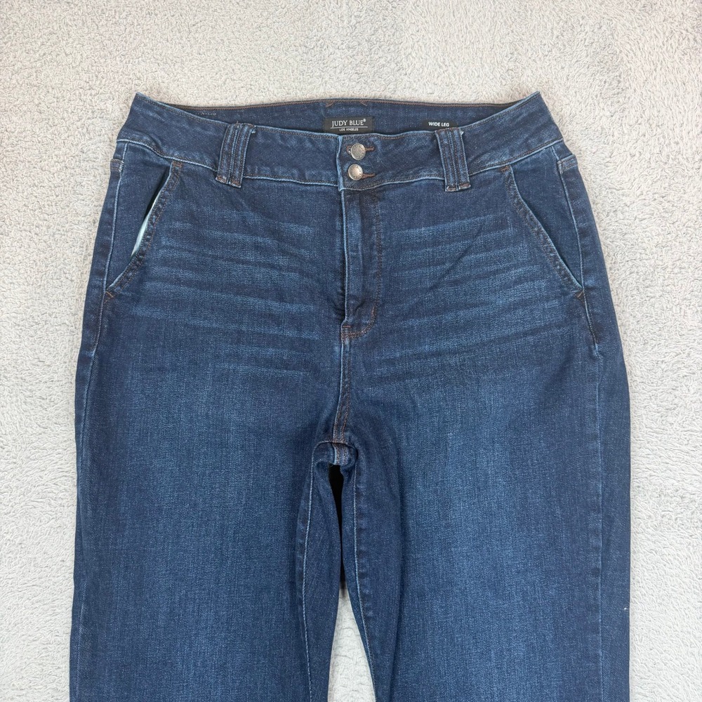 Judy Blue Los Angeles Wide Leg Dark Wash Jeans Womens 18W Regular JB82678DK-PL - Picture 3 of 13